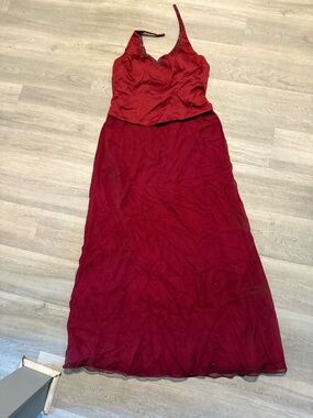 Alfred Angelo One-Shoulder Red Evening Gown